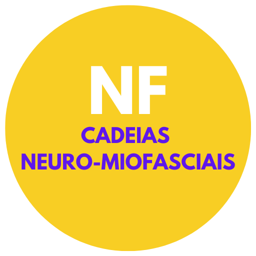 Logotipo amarelo e roxo do curso de Cadeias Neuro Miofasciais NF Movimento