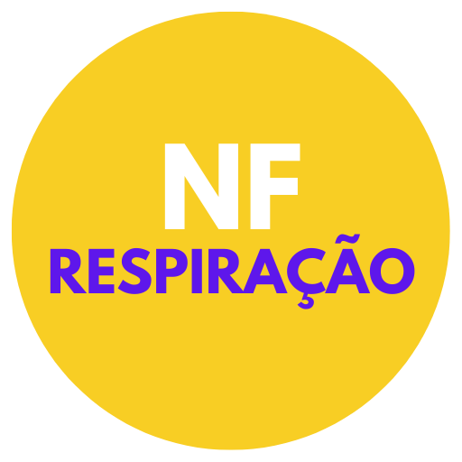 Logotipo amarelo e roxo do curso de Respiração NF Movimento